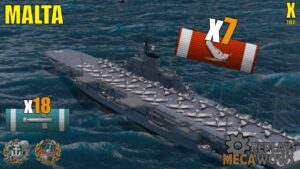 Malta 7 Kills & 141k Damage | World of Warships Gameplay