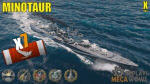 Minotaur 7 Kills & 230k Damage | World of Warships Gameplay