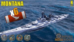 Montana 6 Kills & 149k Damage | World of Warships Gameplay