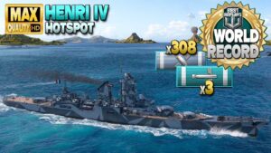 New Henri IV damage world record in Arms race battle - World of Warships