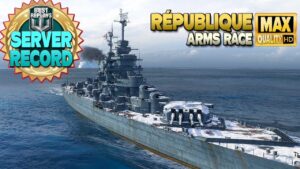 New battleship République NA server record - World of Warships