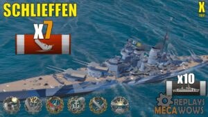 Schlieffen 7 Kills & 232k Damage | World of Warships Gameplay