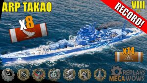 ARP Takao 8 Kills & 148k Damage | World of Warships Gameplay