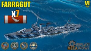 Farragut 7 Kills & 110k Damage | World of Warships Gameplay