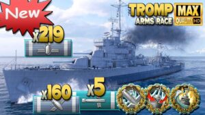 New destroyer Tromp trying to win Arms race - World of Warships