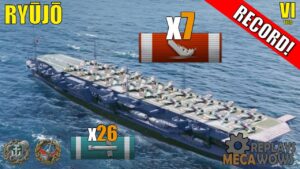 Ryūjō 7 Kills & 94k Damage | World of Warships Gameplay