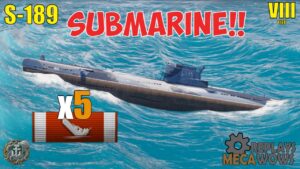 SUBMARINE S-189 5 Kills & 143k Damage | World of Warships Gameplay