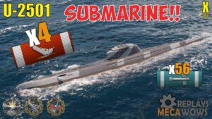 SUBMARINE U-2501 4 Kills & 346k Damage | World of Warships Gameplay