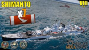 Shimanto 7 Kills & 102k Damage | World of Warships Gameplay