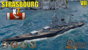 Strasbourg 7 Kills & 160k Damage | World of Warships Gameplay