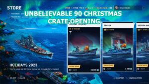 Unbelievable 90 Christmas Crates Opening | World of Warships Legends