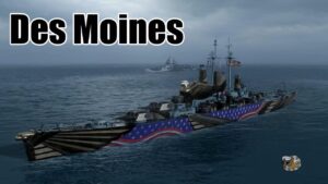 World of Warships: A Des Moines and her Island