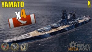 Yamato 4 Kills & 248k Damage | World of Warships Gameplay