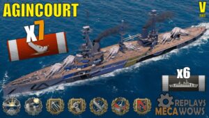 Agincourt 7 Kills & 144k Damage | World of Warships Gameplay