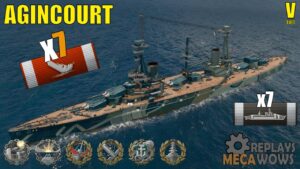 Agincourt 7 Kills & 156k Damage | World of Warships Gameplay