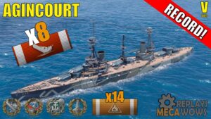 Agincourt 8 Kills & 182k Damage | World of Warships Gameplay