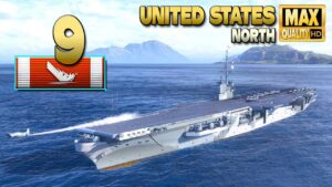 Aircraft Carrier United States: 9 ships destroyed on map North - World of Warships
