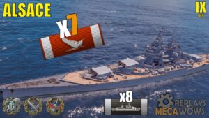 Alsace 7 Kills & 240k Damage | World of Warships Gameplay