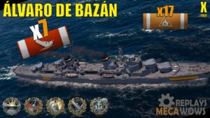 Álvaro de Bazán 7 Kills & 244k Damage | World of Warships Gameplay