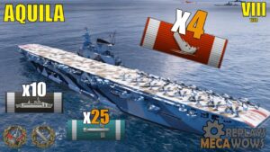 Aquila 4 Kills & 219k Damage | World of Warships Gameplay