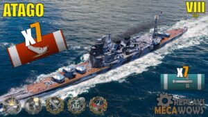 Atago 7 Kills & 170k Damage | World of Warships Gameplay