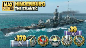 Cruiser Hindenburg: Last hope on map The Atlantic - World of Warships