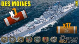 Des Moines 7 Kills & 255k Damage | World of Warships Gameplay