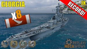 Georgia 8 Kills & 127k Damage | World of Warships Gameplay
