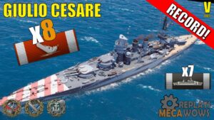 Giulio Cesare 8 Kills & 219k Damage | World of Warships Gameplay
