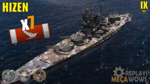 Hizen 7 Kills & 136k Damage | World of Warships Gameplay