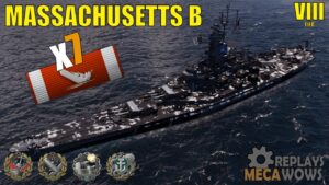 Massachusetts B 7 Kills & 162k Damage | World of Warships Gameplay