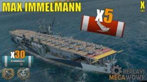 Max Immelmann 5 Kills & 182k Damage | World of Warships Gameplay