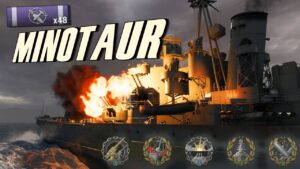 Minotaur can take on FDR - World of Warships