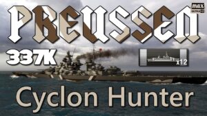Preussen - PUSHING ENEMY BB in CYCLONE - World of Warships Replays