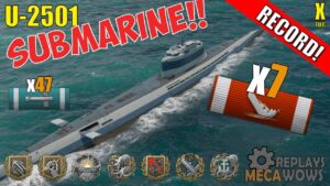 SUBMARINE U-2501 7 Kills & 252k Damage | World of Warships Gameplay