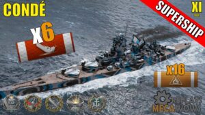 SUPERSHIP Condé 6 Kills & 263k Damage | World of Warships Gameplay
