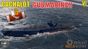 Submarine Cachalot 3 Kills & 47k Damage | World of Warships Gameplay