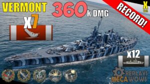 Vermont 7 Kills & 360k Damage | World of Warships Gameplay