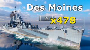 World of WarShips Des Moines - 4 Kills 330K Damage