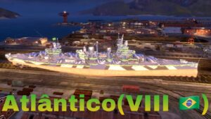 World of Warships Blitz , couraçado brasileiro Atlântico.