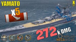 Yamato 5 Kills & 272k Damage | World of Warships Gameplay