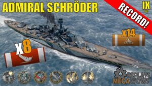 Admiral Schröder 8 Kills & 191k Damage | World of Warships Gameplay