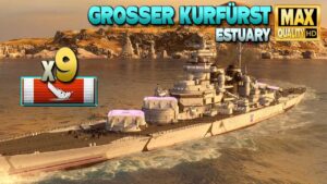 Battleship Grosser Kurfürst: Intense fight for the Airship - World of Warships