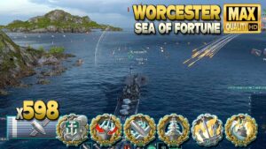 Cruiser Worcester: Excellent player fighting hard for win - World of Warships