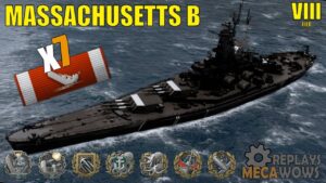 Massachusetts B 7 Kills & 147k Damage | World of Warships Gameplay
