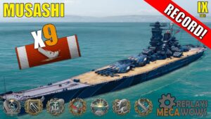 Musashi 9 Kills & 228k Damage | World of Warships Gameplay