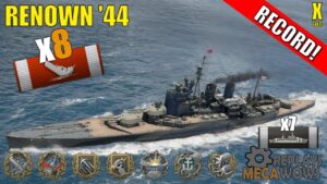 Renown '44 8 Kills & 114k Damage | World of Warships Gameplay