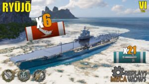 Ryūjō 6 Kills & 99k Damage | World of Warships Gameplay
