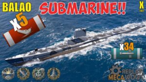 SUBMARINE Balao 5 Kills & 209k Damage | World of Warships Gameplay