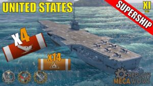 SUPERSHIP United States 4 Kills & 209k Damage | World of Warships Gameplay